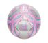 Hex Multi Mini Stripe Size 5 Soccer Ball, PLATA / ROSA CLARO, swatch