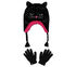Cold Weather Star Foil Cat Hat Set, NEGRO, swatch
