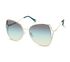 Modified Butterfly Metal Front Sunglasses, VERDEAZULADO, swatch